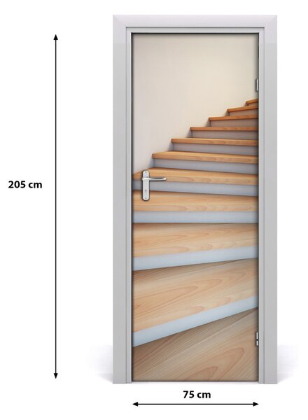 Fototapeta samolepiace na dvere schody ulice 75x205 cm