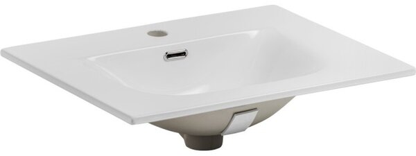 Comad Závesná skrinka Iconic Sky so zápustným umývadlom 60 cm ružová/biela