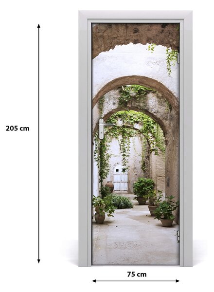 Fototapeta samolepiace na dvere ulička arkády 75x205 cm