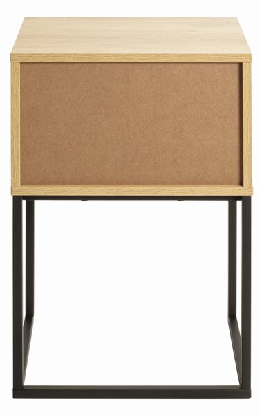 NOČNÝ STOLÍK, čierna, farba duba, 40/60/28 cm - Nočné stolíky, Online Only