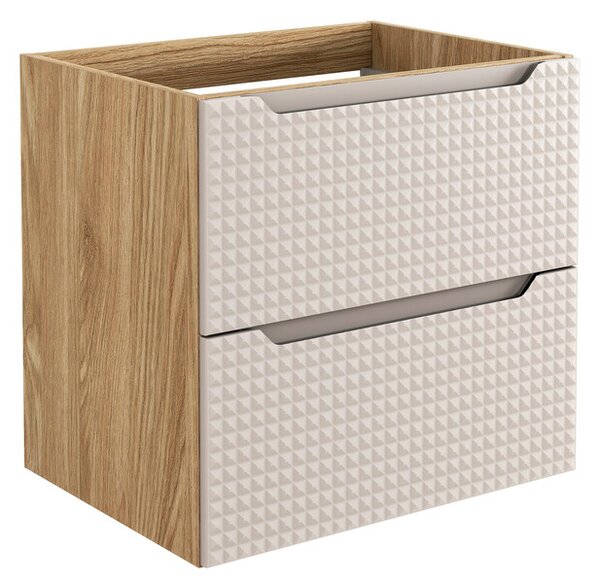 Comad Závesná skrinka Luxor Beige Trust s doskou a umývadlom 120 cm čierna/dub olejovaný