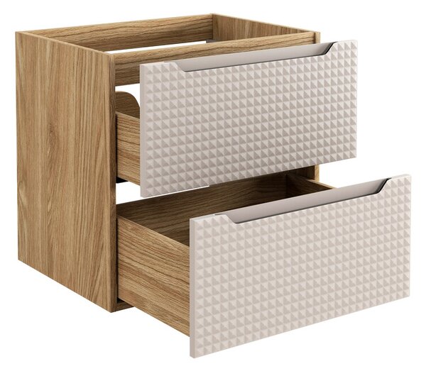 Comad Závesná skrinka Luxor Beige Trust s doskou a umývadlom 120 cm čierna/dub olejovaný