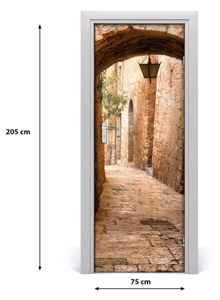Fototapeta samolepiace na dvere stará ulička 75x205 cm