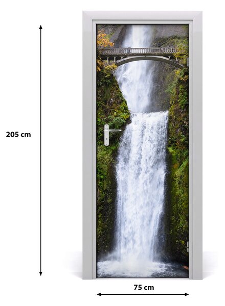Fototapeta samolepiace na dvere vodopád Most 75x205 cm