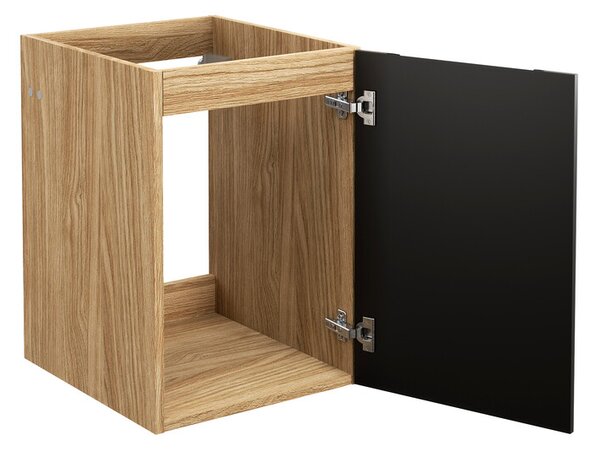 Comad Závesná skrinka Luxor čierna SD s doskou a umývadlom 120 cm čierna/dub olejovaný