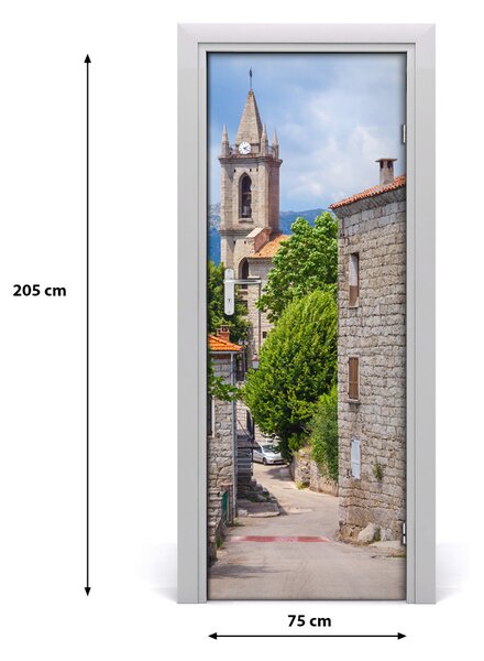 Fototapeta samolepiace na dvere mesto ulička 75x205 cm
