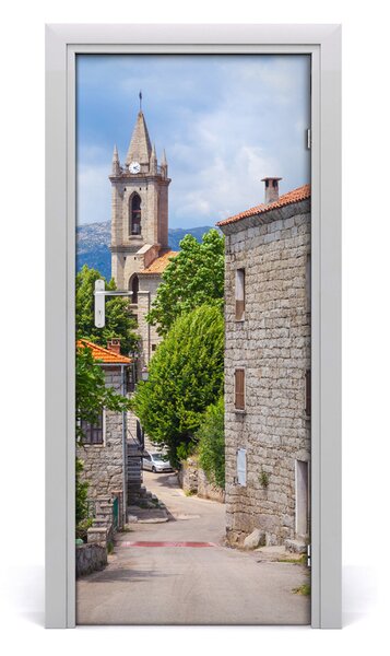 Fototapeta samolepiace na dvere mesto ulička 85x205 cm