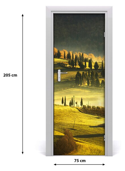 Fototapeta samolepiace dvere dediny 75x205 cm