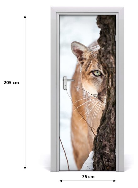 Fototapeta samolepiace na dvere horská puma 75x205 cm