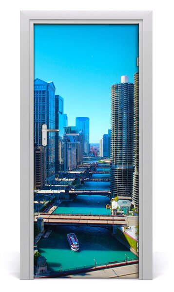 Fototapeta samolepiace na dvere Chicago rieka 85x205 cm