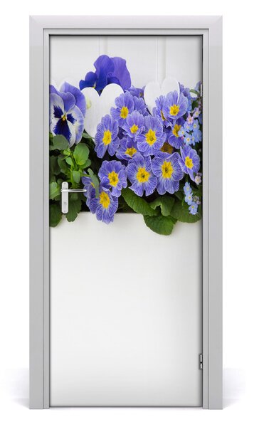 Fototapeta samolepiace fialové kvety 85x205 cm