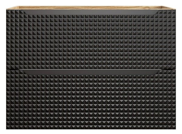 Comad Umývadlová skrinka Luxor Black 82-80-2S čierna/dub olejovaný