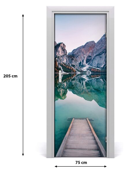 Fototapeta samolepiace na dvere horské jazero 75x205 cm