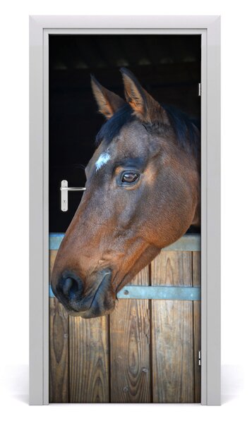 Fototapeta samolepiace na dvere stajňa kôň 85x205 cm