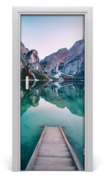 Fototapeta samolepiace na dvere horské jazero 85x205 cm