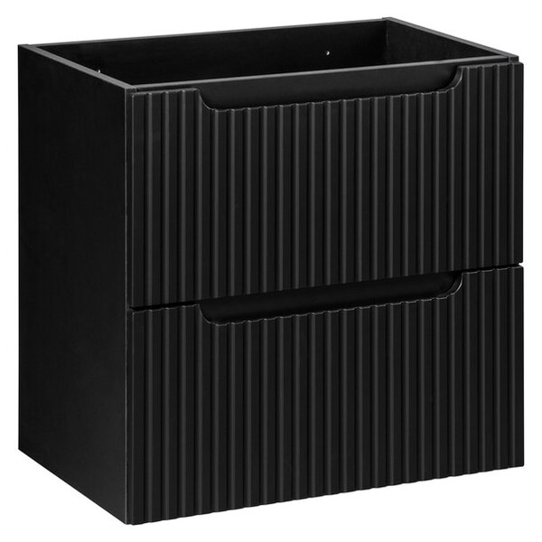 Comad Závesná skrinka Nova Black Gaja I s doskou a umývadlom 50 cm čierna/dub evoke