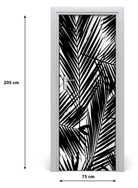 Samolepiace fototapety na dvere listy palmy 75x205 cm