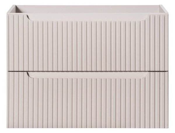 Comad Závesná skrinka Nova Cashmere II s doskou a umývadlom 80 cm kašmír/biela