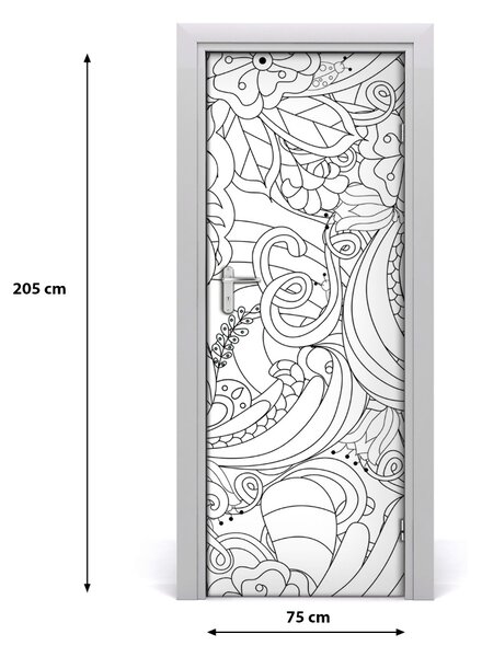 Fototapeta samolepiace pozadia zentangle 75x205 cm