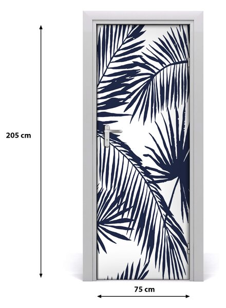 Samolepiace fototapety na dvere listy palmy 75x205 cm