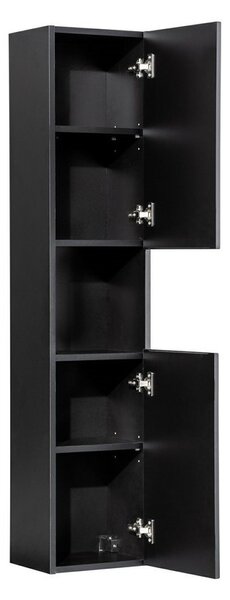 Comad Vysoká kúpeľňová skrinka Nova Black D 80-03-2D čierna