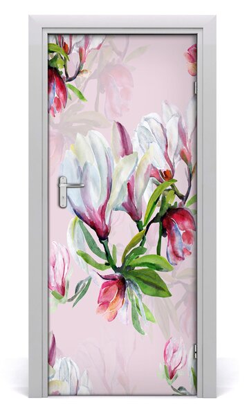 Samolepiace fototapety na dvere magnólia 85x205 cm