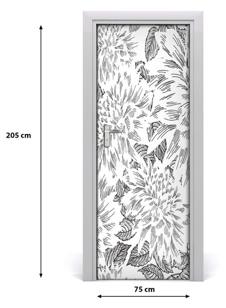 Samolepiace fototapety na dvere pivonka 75x205 cm