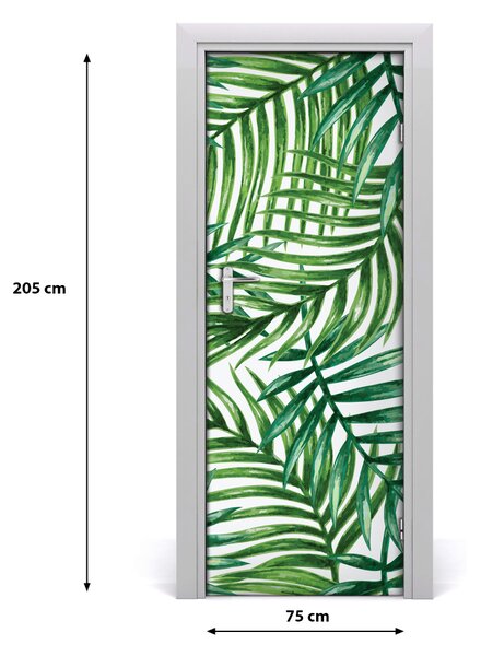 Samolepiace fototapety na dvere listy palmy 75x205 cm
