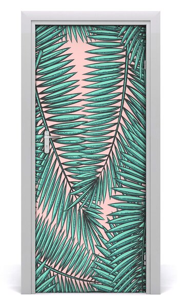 Samolepiace fototapety na dvere listy palmy 85x205 cm