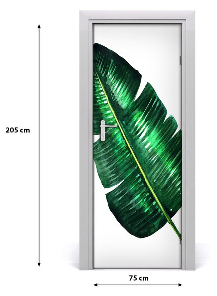Samolepiace fototapety na dvere listy banánovníka 75x205 cm