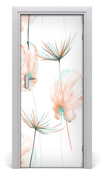 Samolepiace fototapety na dvere poľné kvety 85x205 cm