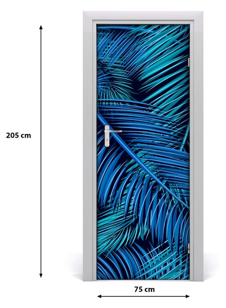 Samolepiace fototapety na dvere listy palmy 75x205 cm