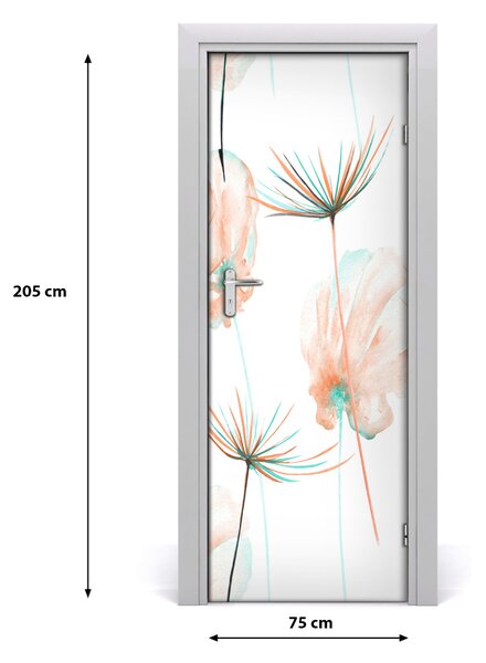 Samolepiace fototapety na dvere poľné kvety 75x205 cm