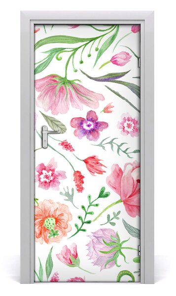 Samolepiace fototapety na dvere poľné kvety 85x205 cm