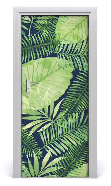 Samolepiace fototapety na dvere tropické lístia 85x205 cm