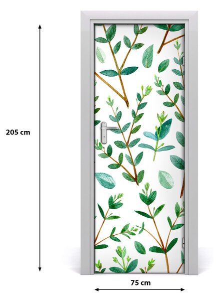 Samolepiace fototapety na dvere eukaliptus 75x205 cm
