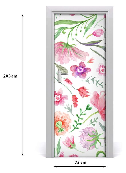 Samolepiace fototapety na dvere poľné kvety 75x205 cm