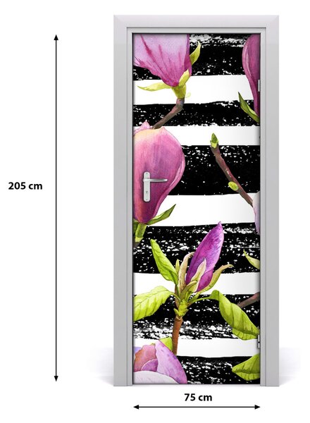 Samolepiace fototapety na dvere magnólia 75x205 cm