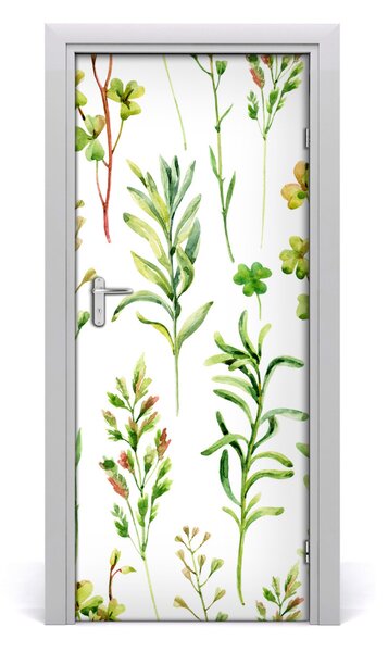 Samolepiace fototapety na dvere bylinky 85x205 cm
