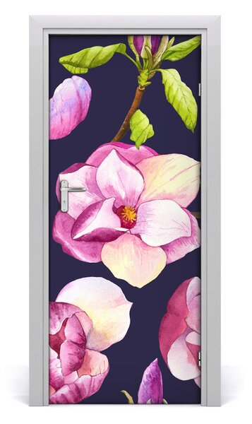 Samolepiace fototapety na dvere magnólia 85x205 cm