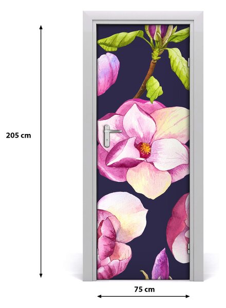 Samolepiace fototapety na dvere magnólia 75x205 cm