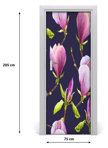 Samolepiace fototapety na dvere magnólia 75x205 cm