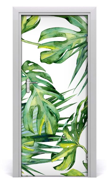 Samolepiace fototapety na dvere tropické lístia 85x205 cm