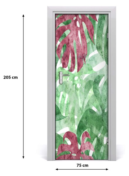 Samolepiace fototapety na dvere Monstera 75x205 cm