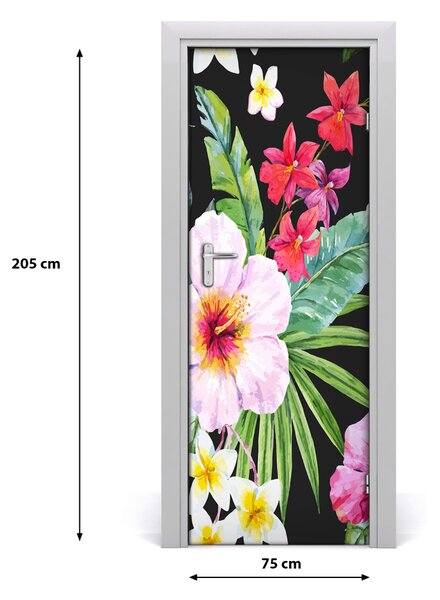 Samolepiace fototapety na dvere havajský vzor 75x205 cm