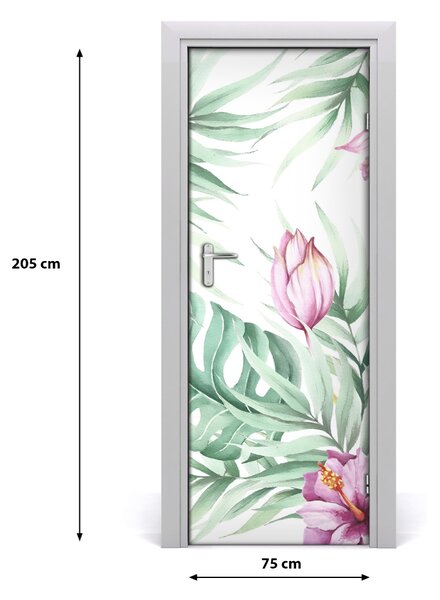 Samolepiace fototapety na dvere havajský vzor 75x205 cm