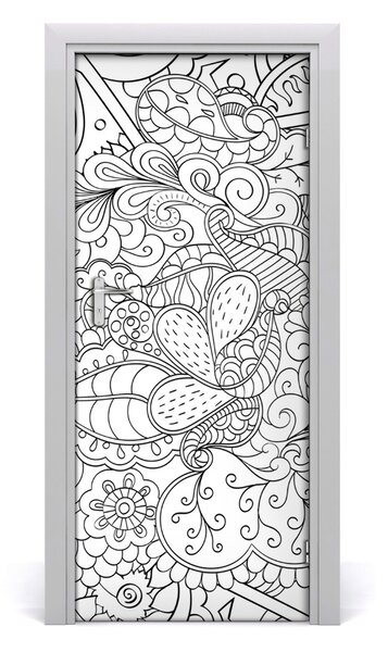 Samolepiace fototapety na dvere pozadia Zentangle 85x205 cm
