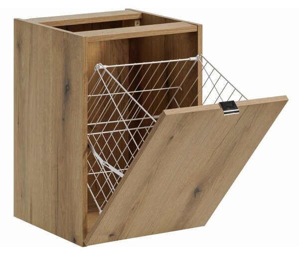 Comad Závesná umývadlová skrinka Nova Oak 81-40-1DK 40 cm s košom na bielizeň dub evoke
