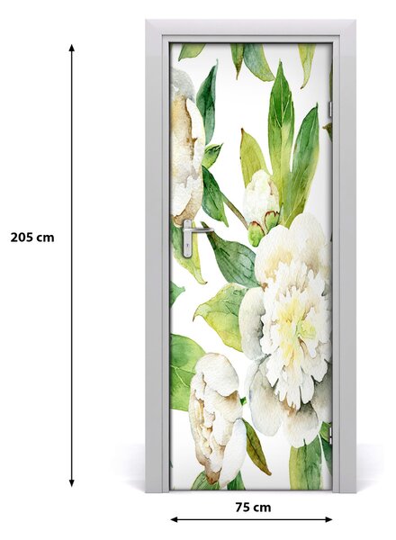 Samolepiace fototapety na dvere pivonky 75x205 cm