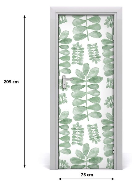 Samolepiace fototapety na dvere lístia eukaliptus 75x205 cm